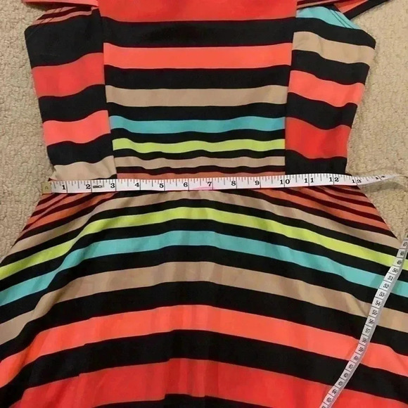 Derek Heart Women’s Dress Size Small Mini Multicolor Stripes NWOT - Picture 5 of 5